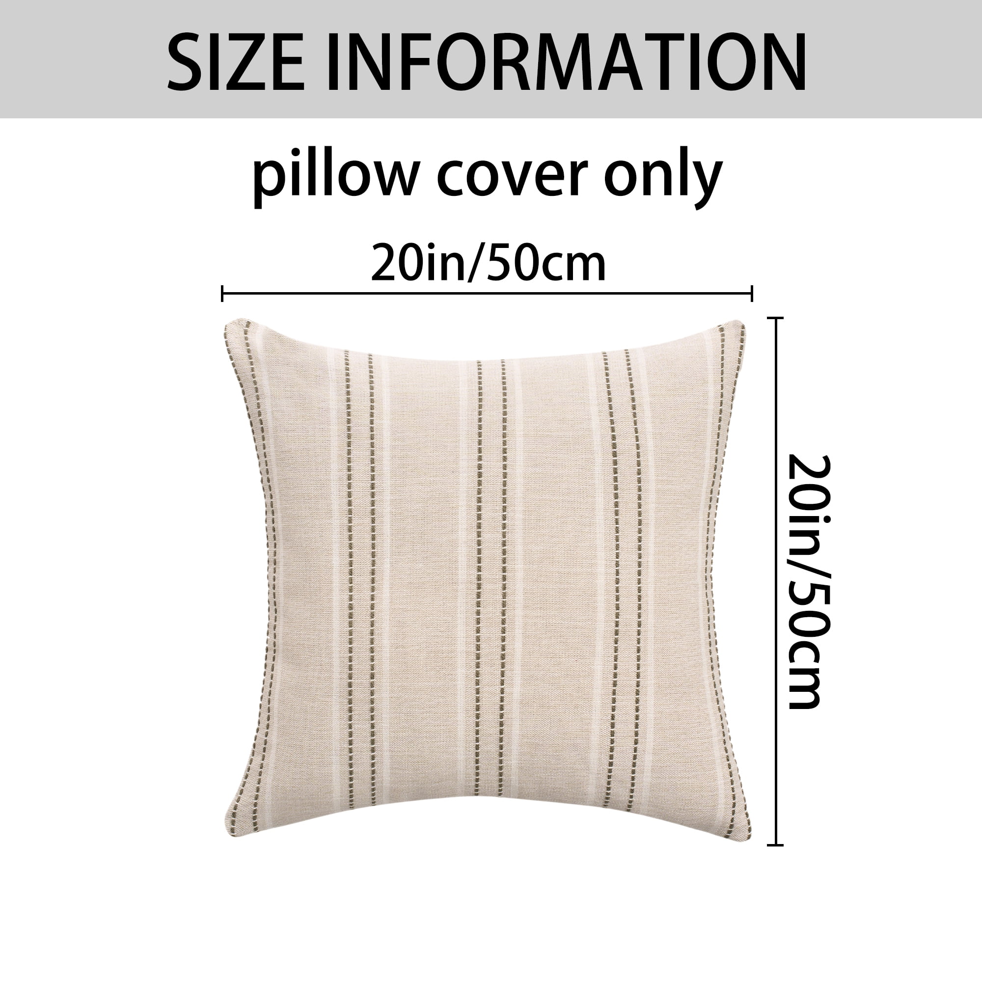 Unique Bargains Pack of 2 Striped Soft Cozy Cushion Cases Pillow Covers 20" x 20" Grey