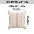 thumbnail image 7 of REGALWOVEN Stripe Pillow Covers Pack of 2 Soft Cozy Decorative Cushion Cases Grey 20" x 20", 7 of 7