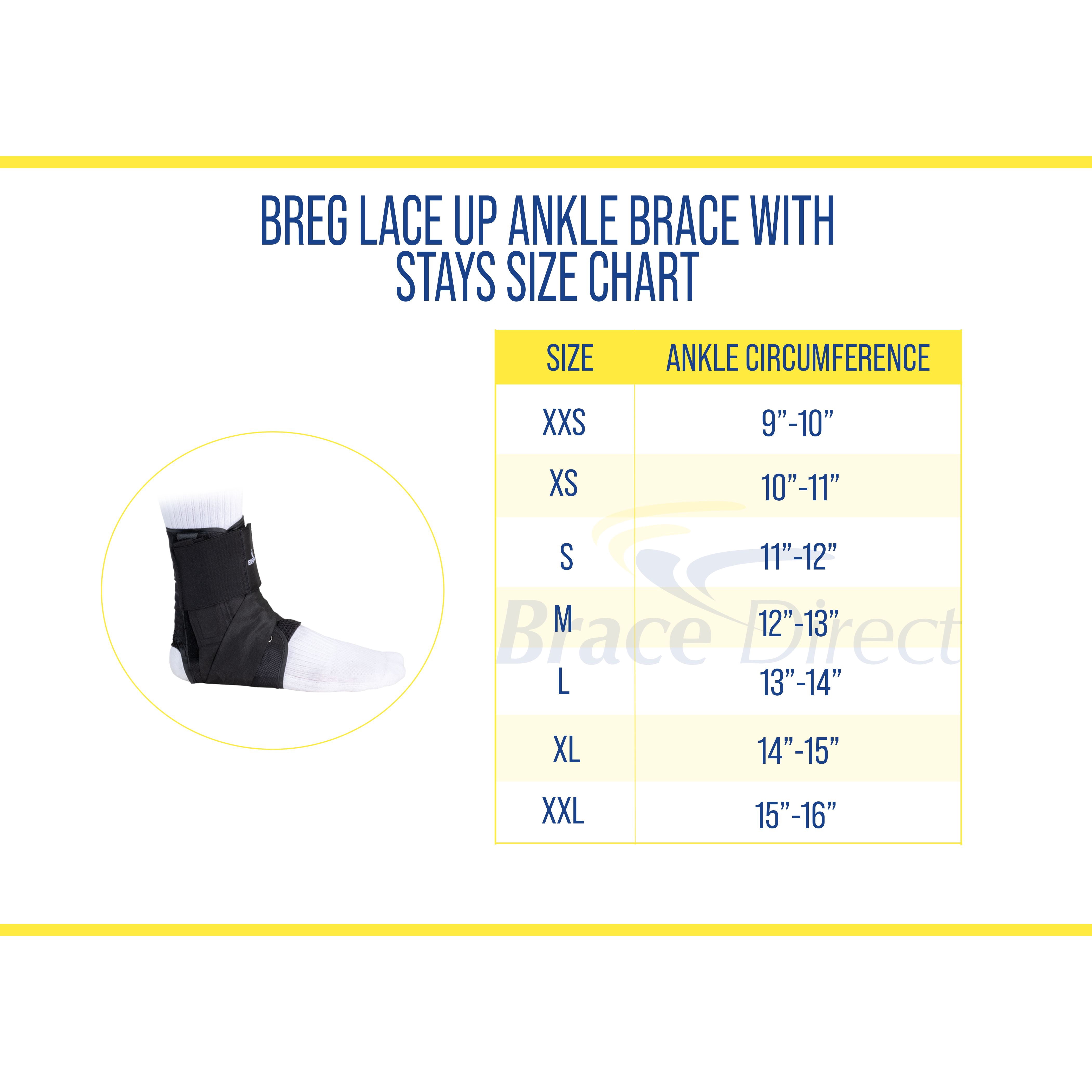 Breg Reinforced Lace-Up Ankle Brace with Stays L1902