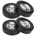 thumbnail image 2 of RC Rubber Tire,  4 PCS Rubber RC Car Tire, Black RC Trucks for WPL D12 A type, 2 of 7