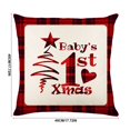thumbnail image 3 of PiGOGI Christmas theme Pillow Covers Festive Throw Pillow Cases Xmas Decorative Cushion Covers Soft Washable for Sofa Bedroom Polyester, 3 of 7