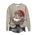 thumbnail image 4 of Xdegoge Christmas Shirts for Women Crewneck Xmas Santa Tops Merry and Bright Vintage Sweatshirt Vacation Funny Family Pullover Winter Long Sleeve Shirts Holiday Party Ugly Sweaters Cute Blouses, 4 of 4