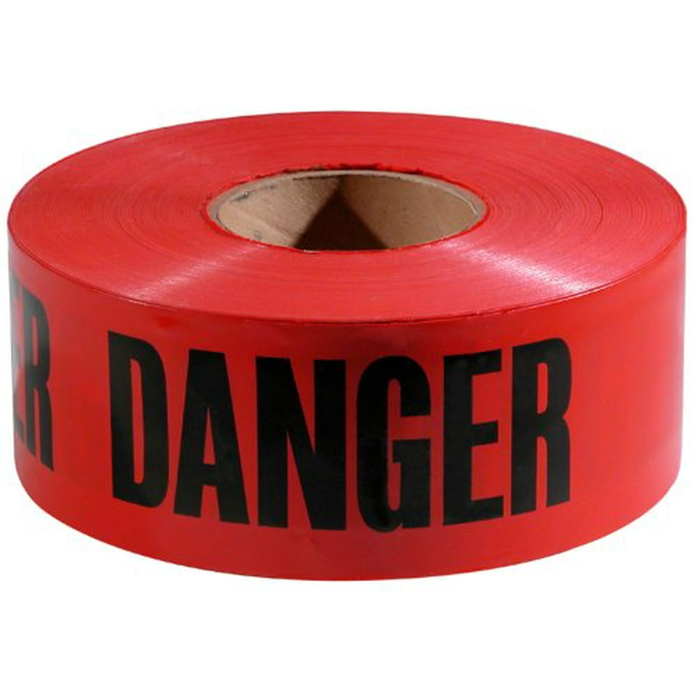 771004 Red "Danger" Barricade Tape, 1000Feet by 3Inch, Giant 1000