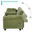 thumbnail image 6 of Aukfa 80" Comfy Couch Convertible Sofa Bed with Cup Holder for Living Room, 4Pillows, Corduroy, Green, 6 of 10
