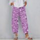 thumbnail image 2 of Pantalones de Mujer Traje Verano Cómodo de Moda Impreso Pantalones Recortados, Pantalones Elásticos Casuales, 2 of 9