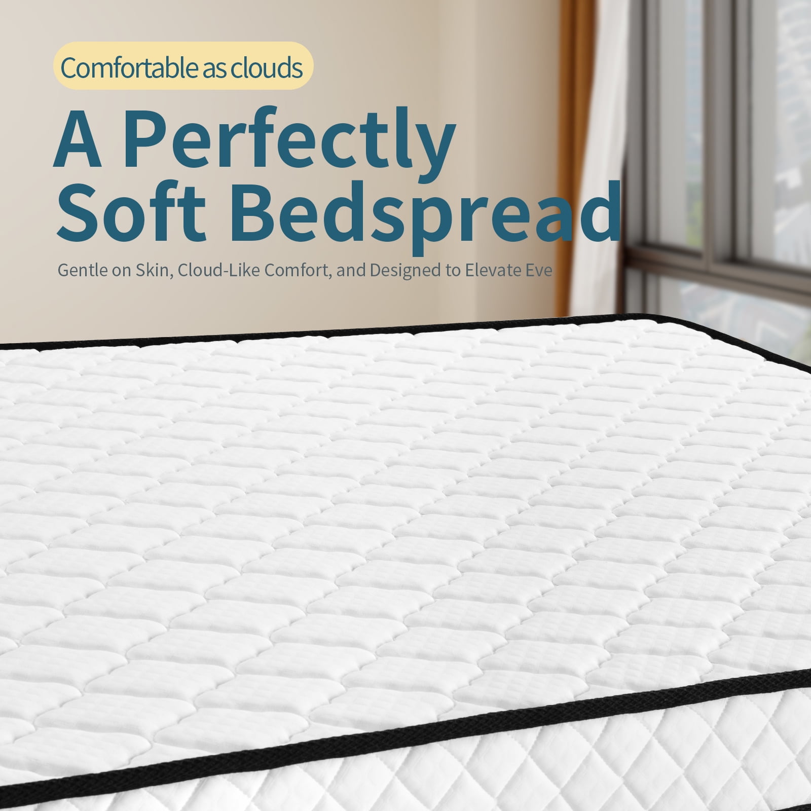 VFD 6" Gel Memory Foam Mattress, Medium Feel, Queen