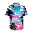thumbnail image 4 of ZCFZJW Men's Hawaiian Shirt Funky Tropical Floral Printed Beach Vacation Tees Shirt Regular Fit Casual Button Down Short Sleeve Graphic T-Shirts Tops Multicolor#03 L, 4 of 5