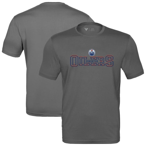 Men's Levelwear  Charcoal Edmonton Oilers Anthem Journey Performance T-Shirt