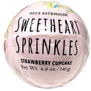 Onyx Bathhouse Sweetheart Sprinkles Strawberry Cupcake Bath Bomb, 4.9 Oz.