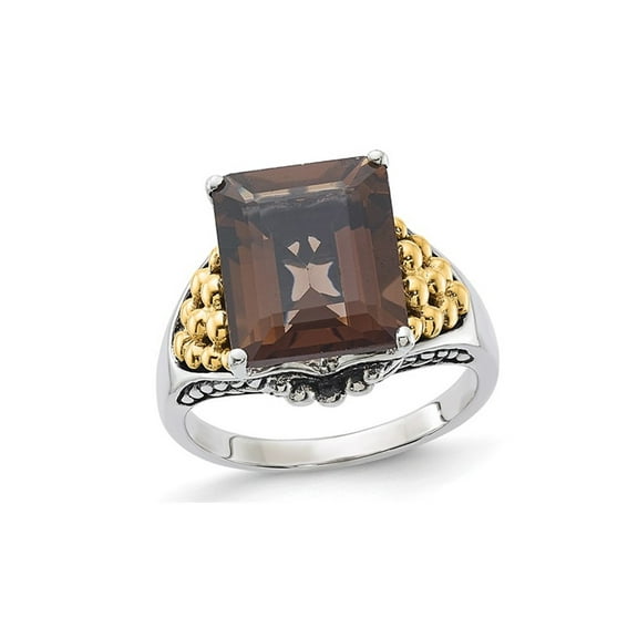 4.00 Carat (Ctw) Smoky Quartz Ring in Sterling Silver
