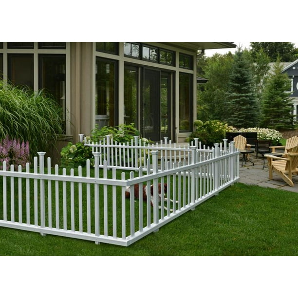 Madison No Dig Vinyl Fence Kit 30in X 56in 2 Pack Walmart