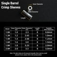thumbnail image 2 of Tignapoo Aluminum Double Barrel Crimp Sleeves for Fishing and Crafting, 200-Piece Set with Various Sizes, Durable Wire Connectors for Leaders, Rigs, and DIY Projects, 2 of 7