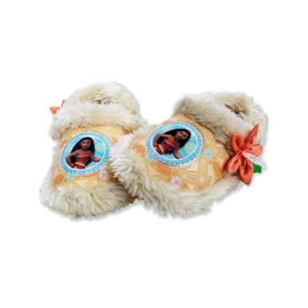Disney Moana Toddler Girl's Plush A-Line Slippers with Faux Fur NIMO2806A1