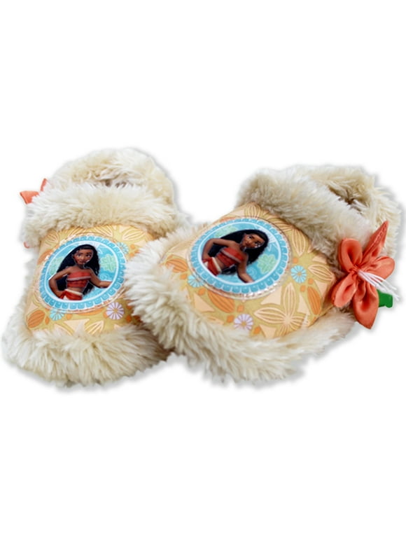 Disney Moana Toddler Girl's Plush A-Line Slippers with Faux Fur NIMO2806A1
