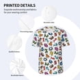 thumbnail image 3 of Lsque Colorful Numbers Pattern Mens Polo Golf Shirts Funny Graphics Shorts Sleeve Button Shirts Baseball T-shirt-4X-Large, 3 of 7
