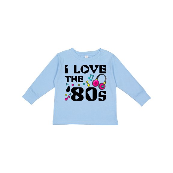 Inktastic I Love the '80s-musical Notes Boys or Girls Long Sleeve Toddler T-Shirt