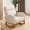 Cream, variant on Rocking Chair Nursery Accent Chair for Bedroom Glider Comfy with High Backrest Upholstered Living Room Chair with Side Pocket, Cream