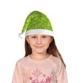 thumbnail image 5 of Daiia Lime green glitter Print Christmas Knitted Beanie Hat, Large Knit Hat Xmas Small Gifts For Boys Girls Child Infant, 5 of 6