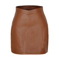 thumbnail image 7 of Sngxgn Basic Versatile Stretchy Elastic Waist Flared Casual Mini Skater Skirt/Pleated Skirt for Women(Khaki,L), 7 of 7