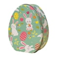 thumbnail image 1 of Easter Decorations Decorative Rabbit Flat Egg Shaped Tinplate Box Festive Children Gift Box Candy Box, 1 of 3