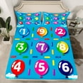 thumbnail image 2 of jejeloiu Colorful Number Balloon Twin Sheet Sets,Teens Learning Bedding For Kids 3 Pieces, 2 of 7