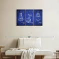 thumbnail image 2 of Elephant Stock Space Capsule Blue Patent Wall Art - Horizontal Multi Panel Canvas - Living Room Wall Decor - Patent Multi Panel - Blue And White Decor - 33" x 20", 2 of 4