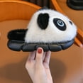 thumbnail image 6 of WhouRiu Little Boy's Cozy Slippers Cartoon Panda Warm Thick Indoor Shoes Child Thermal Comfy Soft Winter Slippers Black Toddler9.5, 6 of 8