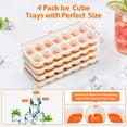 thumbnail image 5 of Ice Cube Trays 4 Pack, Easy-Release Silicone & Flexible 14-Ice Cube Trays with Spill-Resistant Removable Lid, LFGB Certified and BPA Free, for Cocktail, Freezer, Stackable Ice Trays, 5 of 5