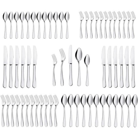 

Silverware Set 60-Piece Stainless Steel Flatware Set Utensil Set Cutlery Tableware for Restaurant and Home Service f