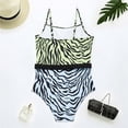 thumbnail image 4 of CEHVOM Women One-piece Bikini Leopard With Chest Pad Without Underwire, 4 of 5