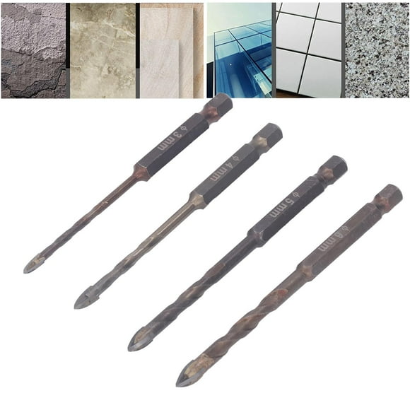 Masonry Drill Bit Set Professional Drill Bit Set Cement Drill Bit Professional Masonry Drill Bit 4PCS Set Masonry Drill Bit 3mm 4mm 5mm 6mm Concrete Drill Bit Set For Tile Slate