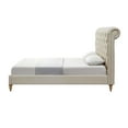 thumbnail image 5 of Rustic Manor Selina Tufted Linen Twin Size Bed Frame, No Box Spring Needed, Beige, 5 of 9