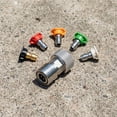thumbnail image 4 of Garden Hose to Pressure Washer Adapter, 3/4" GHT to 1/4" Quick Connect, Convert Water Hose to Power Washer Attachment with 5 Spray Nozzle Tips, Stainless Steel, 4 of 6