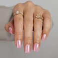 thumbnail image 1 of Pantalones cortos ShangMeng de gel suave, cuadrados, rosados y cromados, de Press on Nails, 1 of 8