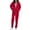 32# Red, variant on Huankd Sweatsuits Women 2 Piece Outfit Zip Up Jacket Comfort Jogger Set Fleece Hoodie and Sweatpants Set Matching Sweat Sets Silver M