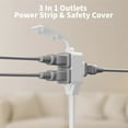 thumbnail image 3 of Extension Cord, 9 Feet 3 Outlets Power Cord with On/Off Switch for Indoor Use, Safety Outlet Cover, ETL Listed - 2 Pack, 3 of 7