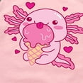 thumbnail image 3 of Instant Message - Axolotl Loves Ice Cream - Toddler & Youth Girls Raglan Graphic T-Shirt, 3 of 6