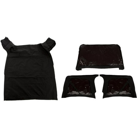 Rugged Ridge by RealTruck Montana Soft Top for Wrangler TJ | Black Diamond, Polyester & Cotton Fabric | 13760.35 | Compatible with 1997-2006 Jeep Wrangler TJ