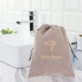 thumbnail image 2 of FRCOLOR Portable Light Grey Hair Dryer Storage Bag Drawstring Fabric Carrying Pouch for Travel, 2 of 8