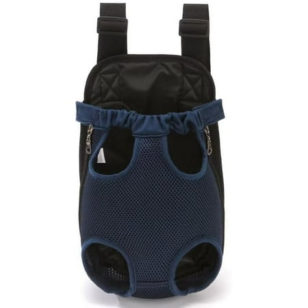 Hgudesign Furry Pawsy Carrier Bag with Leg Holes  Puppy Carrier Sling  Pet Dog Front Chest Carriers Backpacks  Dog Carrier Adjustable for Dog Body Small Medium Dogs Navy Blue(L)