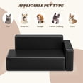 thumbnail image 6 of Pefilos 31" Modern Dog Sofa Bed, Stylish PU Leather Pet Furniture Sofa, Cat Couch for Cats and Small Animals, Black, 6 of 8
