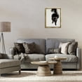 thumbnail image 4 of Stupell Industries Contemporary Fierce Black Cat Gold Floating Frame Canvas Art, 17 x 21, by Melissa Wang, 4 of 8