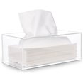 thumbnail image 4 of Caja dispensadora de pañuelos faciales, soporte de cubierta, organizador de servilletas rectangulares de acrílico transparente para baño, cocina y sala de oficina, 4 of 4