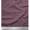 thumbnail image 1 of Soimoi Black polyester Crepe Fabric Filigree Damask Printed Fabric 1 Yard 42 Inch Wide, 1 of 3