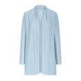 thumbnail image 3 of Cardigan Sweaters For Women Solid Color European American Mid Length Coarse Knit Cardigan Polyester Spandex Blended Cardigan Outerwear Jackets 1X Blue M Sweaters For Women, 3 of 6