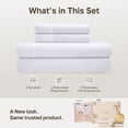 thumbnail image 4 of California Design Den King Sheet Set- 100% Organic Cotton Crisp Percale Sheets, Deep Pockets Sheets - White, 4 of 8