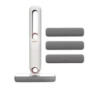Rbaofujie Portable Mini Mop, Mini Portable Mop, Self Squeeze Mini Mop, Mini Squeeze Mop, Mini Mop for Small Spaces (1Handle+3 Sponge Heads)
