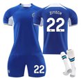 thumbnail image 1 of 23-24 Chelsea home children's student training suit jersey sports team uniform NO.22 ZIYECH 2XL, 1 of 5