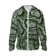thumbnail image 2 of Lsque Green Snakeskin UPF 50+ Lightweight Sun Protection Men's Women's Long Sleeve Shirt, Hoodie Performance -Large, 2 of 9