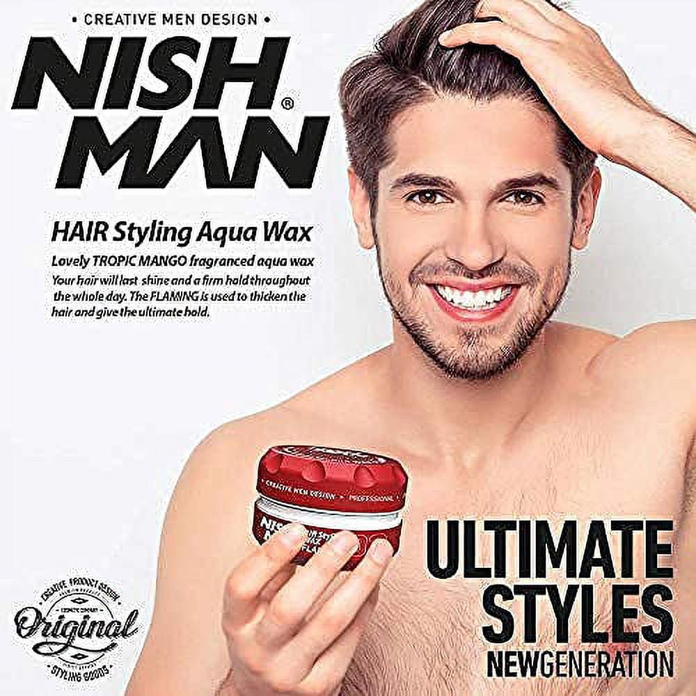 Nish Man, Spider Wax, S6, Keratine, Haar Wax, Sterk, Pot, 150 ML